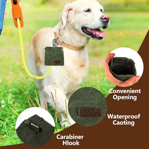 2 StkHunde Leckerlitasche für Hundetraining,Leckerlibeutel für Hundeleckerli Tasche mit auto Verschluss & Karabiner,Freihändige Kleine Futterbeutel Hund Futtertasche Hunde Leckerchenbeutel(2 Farben)