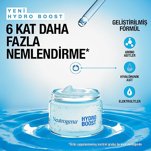 Neutrogena Hydro Boost Water Jel Nemlendirici Normal Ciltler için 50 ml— Hyalüronik asit içeren, tüm cilt tipleri için nemlendirici krem — Taze ve ışıltılı bir görünüm için nemlendirici jel