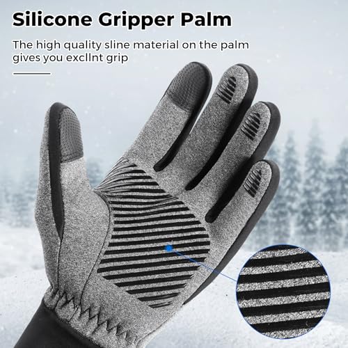 Sukeen Winter Gloves Thermal Gloves Touchscreen Gloves Running Gloves Warm Anti-Slip for Men Women Sport Walking Riding Driving Cycling - Thumbnail 3