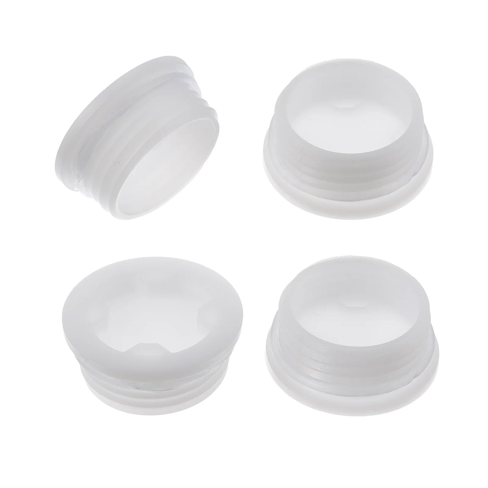 8 Pcs Plastic Bucket Lid Drum Cap Bung Plug Sealing Caps for 200L Barrel White