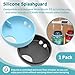 LUTQ 2-Pack Silicone Splashguard Compatible with Nalgene Splash Guard 32 oz 53mm Wide Mouth Water Bottle Accessories, Obsidian Black & Seafoam Blue