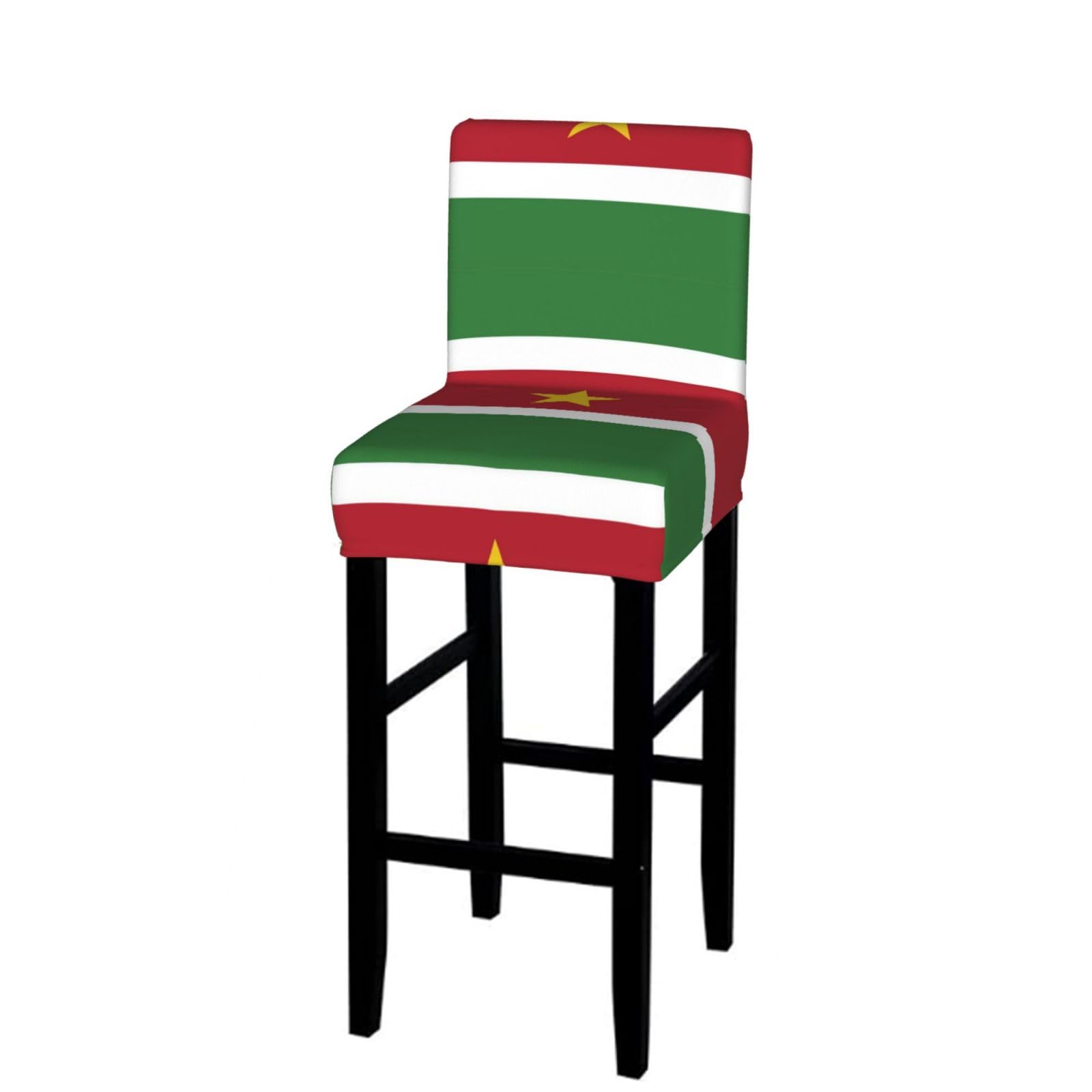 Flag of Suriname Bar Stool Cover-Stretchy Chair Slipcover for Kitchen