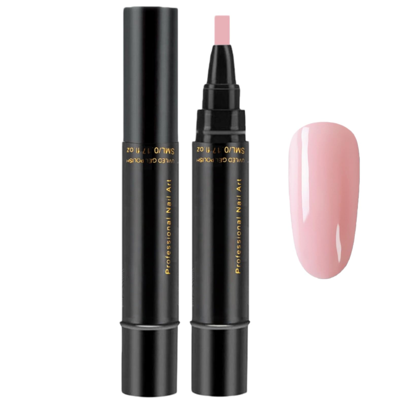Nagellack Stift,3 In 1 Gel Nail Arts Pen,Gel Nagellackstifte,3-in-1 Schnelltrocknende Nagelkunst-Pens,Langhaltend & Bruchfest für DIY Maniküre zu Hause,Benötigt UV-Lampe