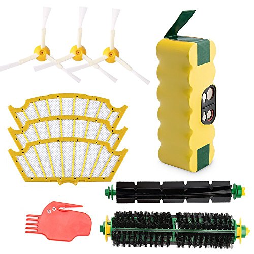 efluky Compatible with Roomba Battery Accessory Ni-MH 3.5 AH Battery and Accessory Part Kit 500 Series 500 510 520 530 531 535 536 540 545 550 - a Set of 10