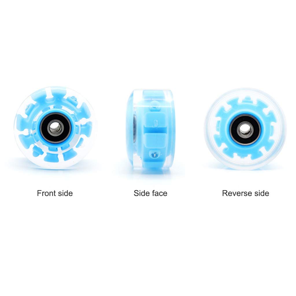 Beleuchtete Skate Rollen Set - 4 Stück LED Rollschuh Räder 82A Härte