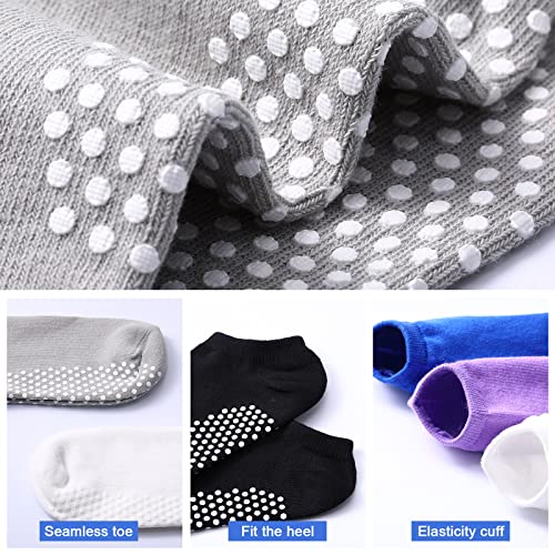 36 Pairs Non-Slip Socks Women's Sports Yoga Pilates Socks Grip Socks Hospital Slipper Socks With Grippers Skid Proof Socks (Multi Colors) #TOP3