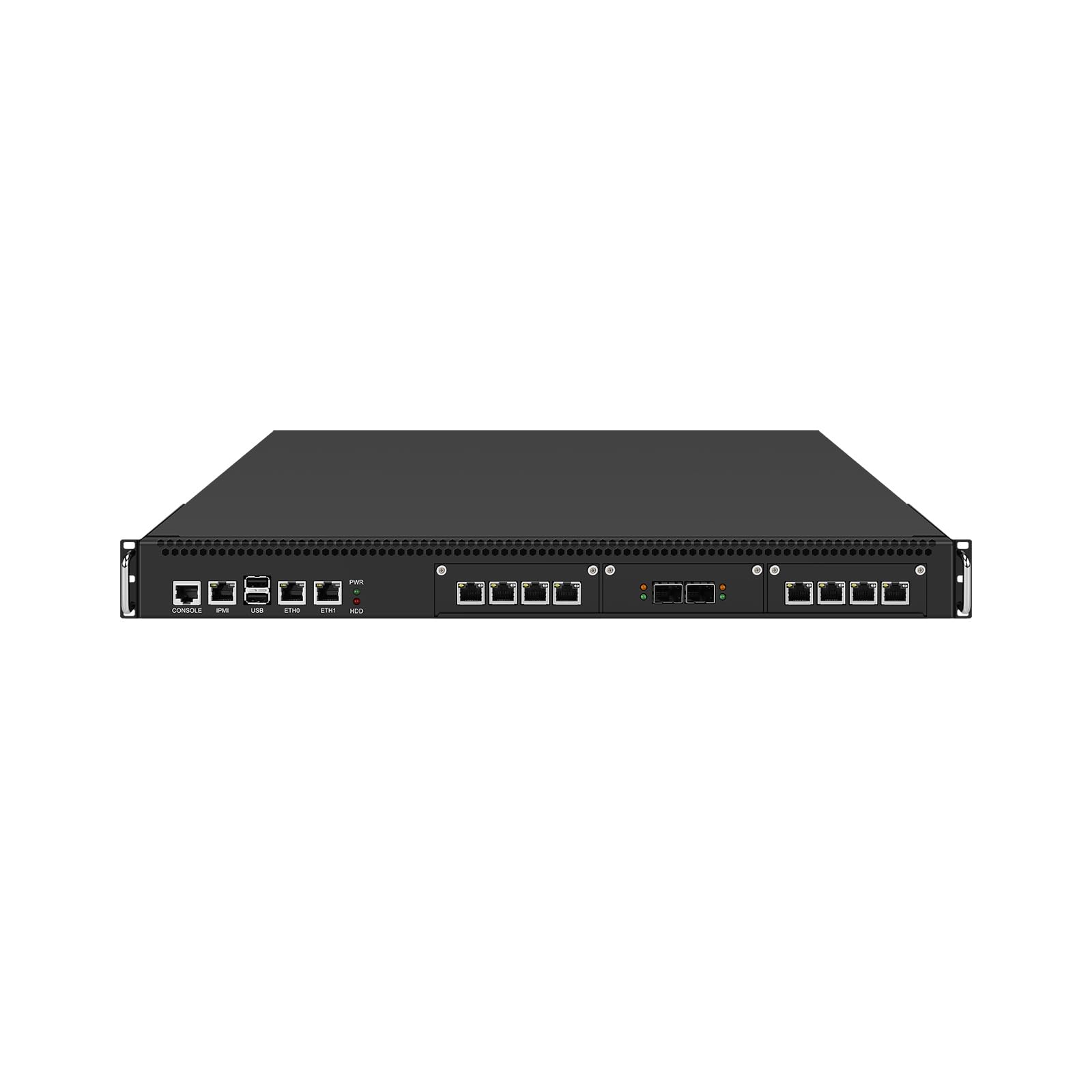 1U Firewall Appliance XEON Server with IPMI, PFSense, Mikrotik, OPNsense, VPN, Dual E5 2697 V4 CPU, RJ66, C612, 2 x 1GbE LAN, 8 x 2.5GbE LAN, 2 x 82599 SFP+, 8G RAM, 64G SSD