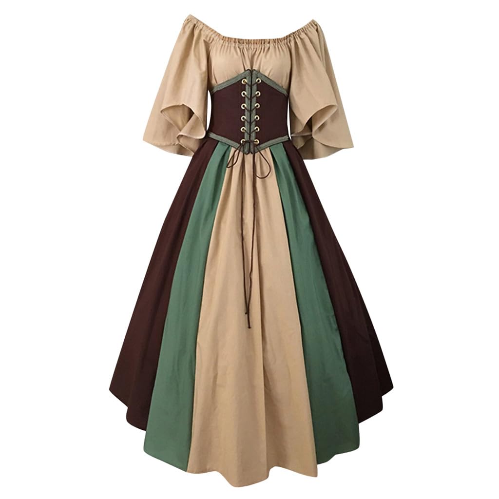 Halloween Costumes Adult Women Renaissance Costumes for Women Dress Fairy Gothic Gown Chemise Peasant Dress Girls Red Renaissance Costume