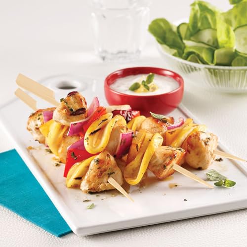 300PCS Bamboo Skewers for Appetizers 4.7 Inch Bamboo Sticks Wooden Paddles Picks Fancy Toothpicks for Appetizers BBQ Skewers Cocktail Food Picks for Fruit Grilling Charcuterie Boards Accessories