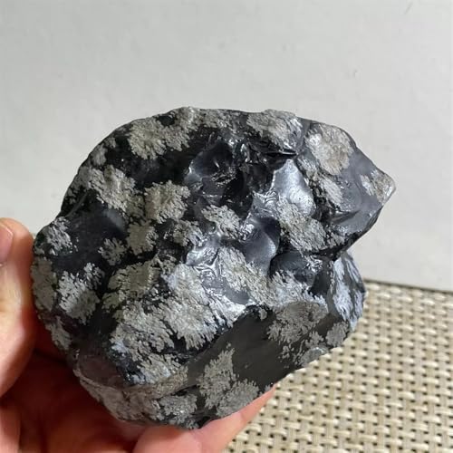 Piedra cruda de obsidiana copo de nieve seleccionada, ejemplar mineral de 410-500 g 4