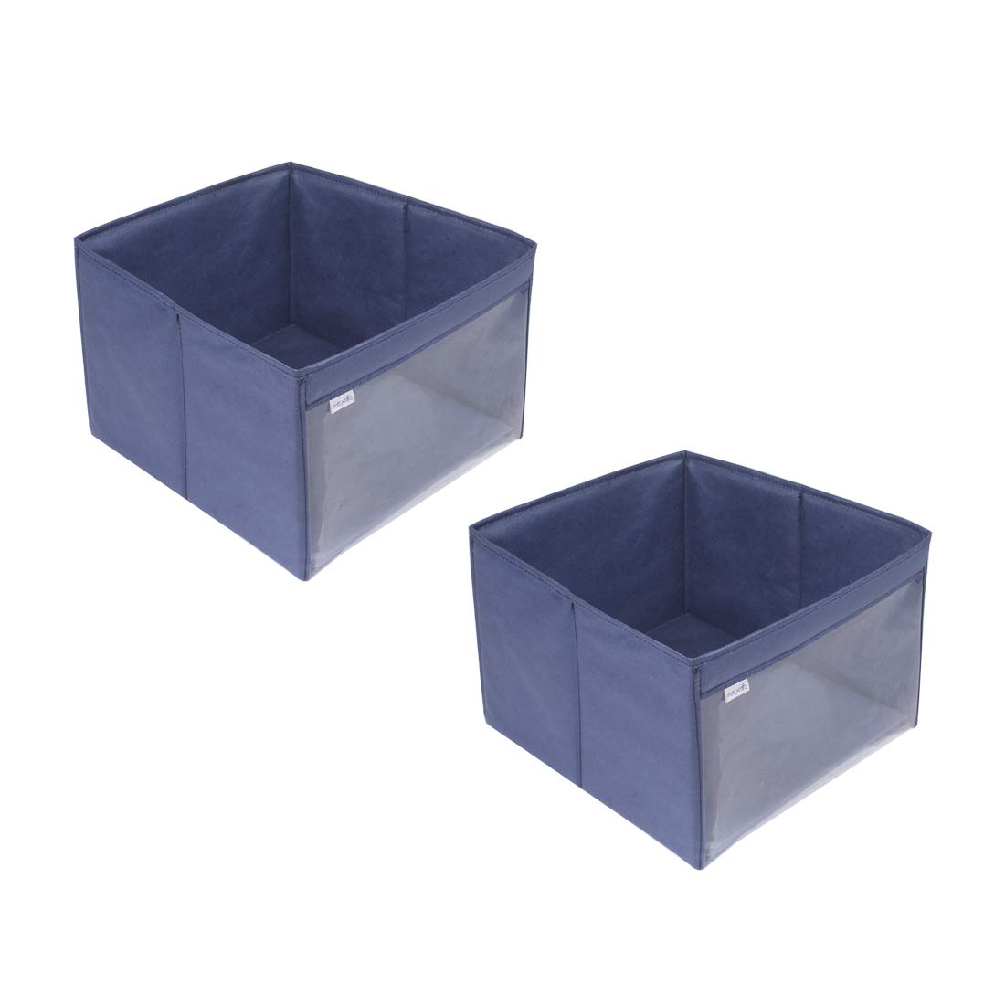 PrettyKrafts Storage Box Organizer, Toys Storage for kids, cloth organizer with front transparent_NavyBlue_2-picture-31