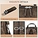 Marvolia Fashion Backpack for Women Soft Leather Backpack Purse forLadies Shoulder Travel Daypacks Bags - Coffee