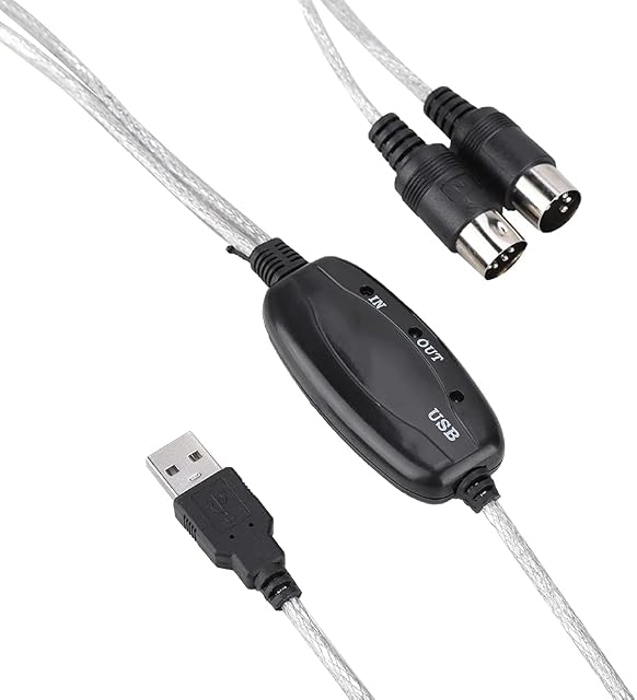 Konwerter Kabla USB MIDI do Edycji Muzyki na Klawiaturze, Przewód Adaptera Interfejsu MIDI z Zasilaniem Przez USB