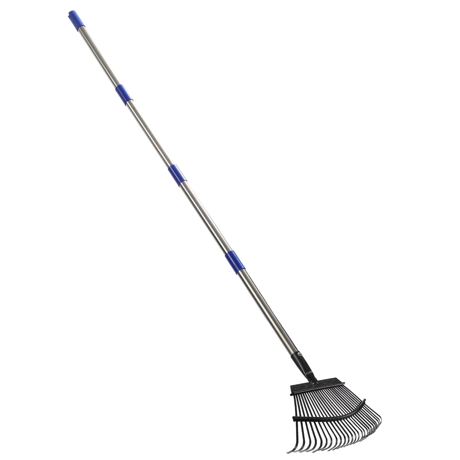 FLY HAWK Rastrello da giardino con foglie da 1,8 m, rastrello per cani, rastrelli per giardinaggio, raccogliere detriti sciolti tra piante delicate, prati e cortili, testa espandibile da 1,2 m a 2,3