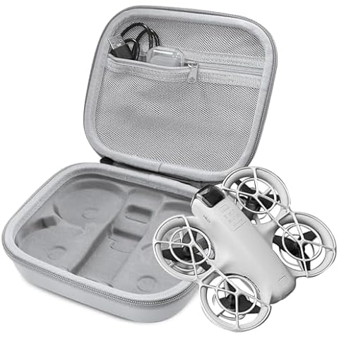 REYGEAK Carrying Case for DJI NEO,Portable PU Compact Bag for DJI NEO Drone,Waterproof Small Storage Case For DJI NEO Accessories(for DJI NEO, Grey) Cover