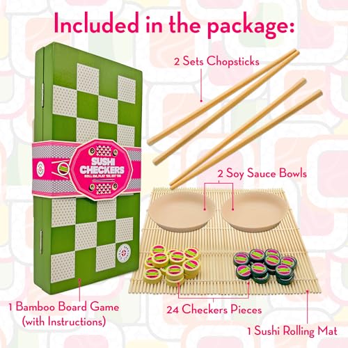 Sushi Checkers - Juego de Mesa y Kit para Hacer Sushi miniatura 5