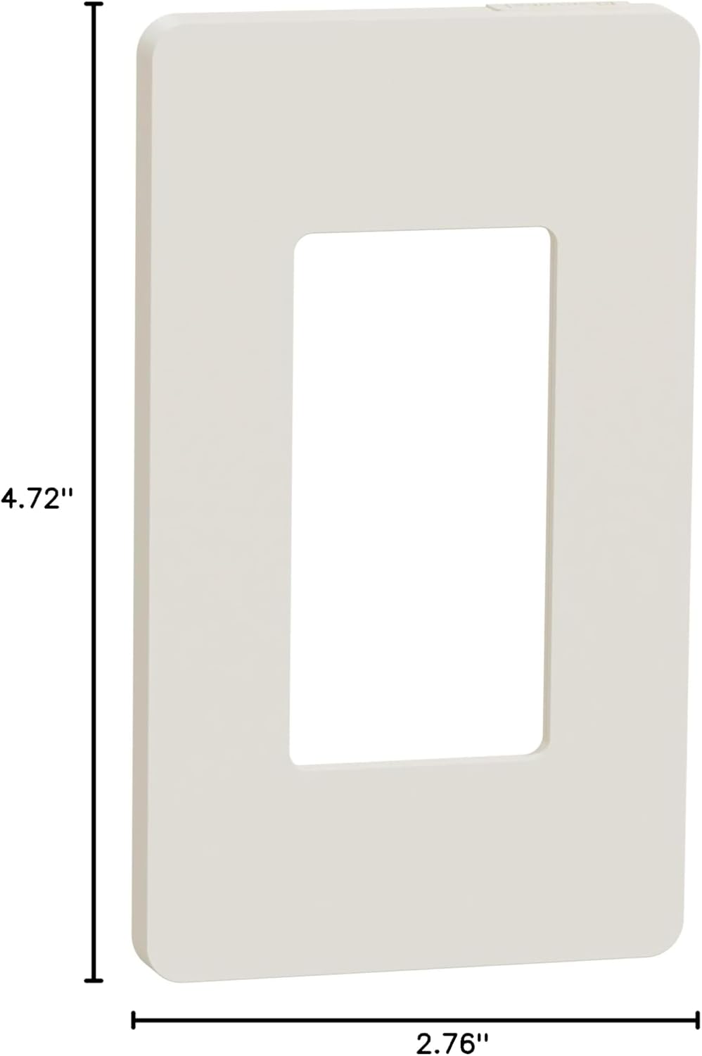 Square D by Schneider Electric Square D X Series Standard Size Screwless Wall Plate for Outlet and Light Switch, 1 Gang, Matte Light Almond