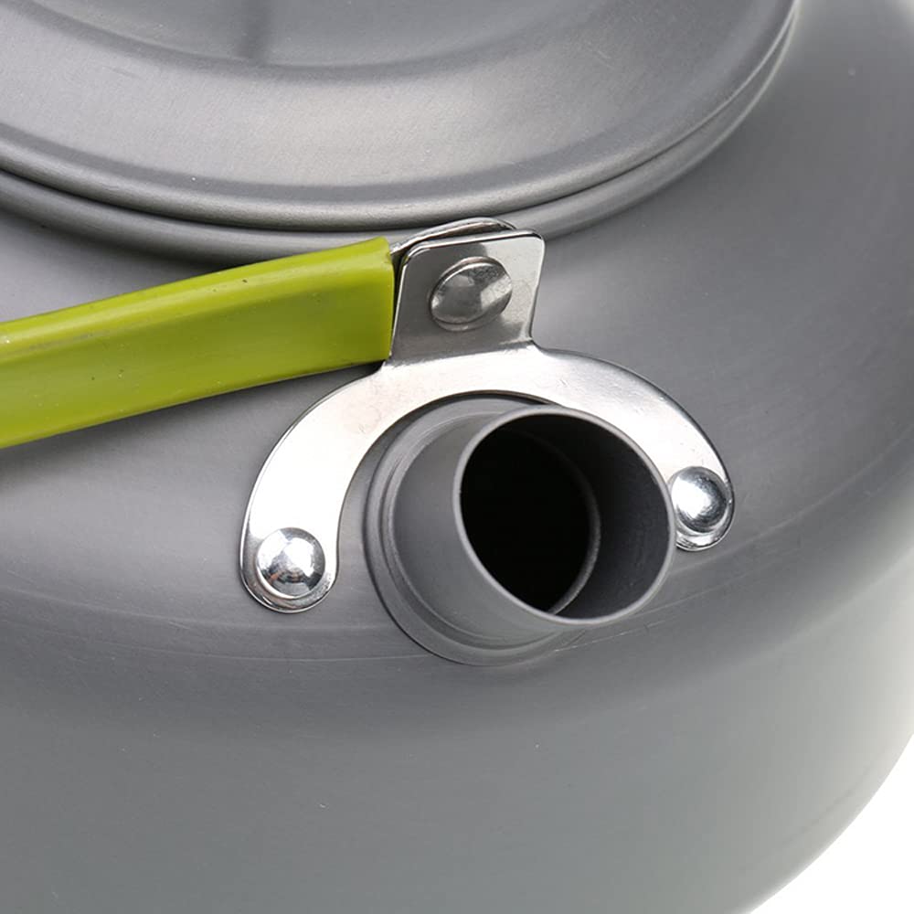 Hervidor de agua de camping al aire libre, caldera de té de aleación de aluminio con bolsa de transporte, pote de café ligero compacto, 0.8L/1.1L/1.2L/1.6L opcional