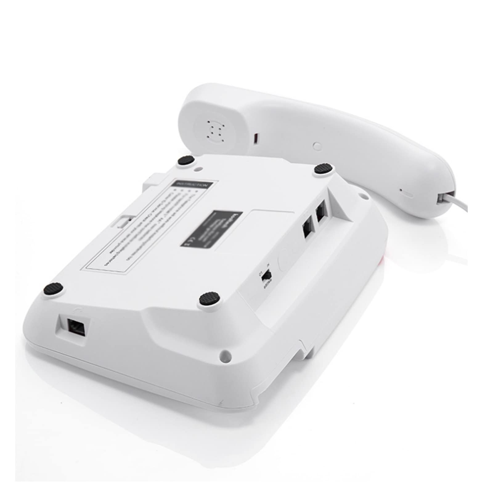 IBOWZ Telefono Fisso Telefono a Pulsanti Grandi per Anziani,Telefono Fisso con Filo,Funzione Sveglia,Funzione Vivavoce,Suono Chiaro,Perfetto per Gli Anziani,con Display ID chiamante Telefono Fisso