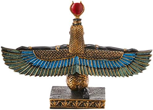 Design Toscano Isis Goddess of Beauty Egyptian Decor Statue, 23 cm, Polyresin, Full Color