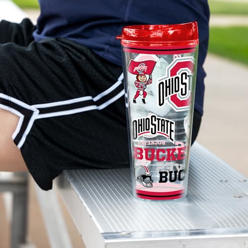 Image of Rico Industries NCAA College Double Wall Mayhem 16oz Or 20oz Tritan Tumbler W Lid