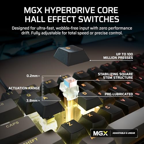Image of Corsair Clipper PRO MINI 60 Hall Effect Gaming Keyboard - US QWERTY - Black | SOCD, Rapid Trigger, 8000Hz, Adjustable Actuation, IP57 Water & Dust, PBT Double Shot, Wired, RGB, FPS, for Windows PC & Mac