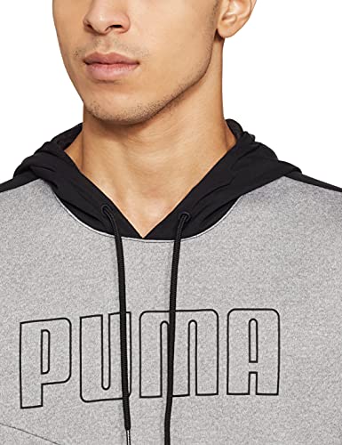Image of Puma Men's Train Lightweight SS Hoodie, Grey, X-Small
