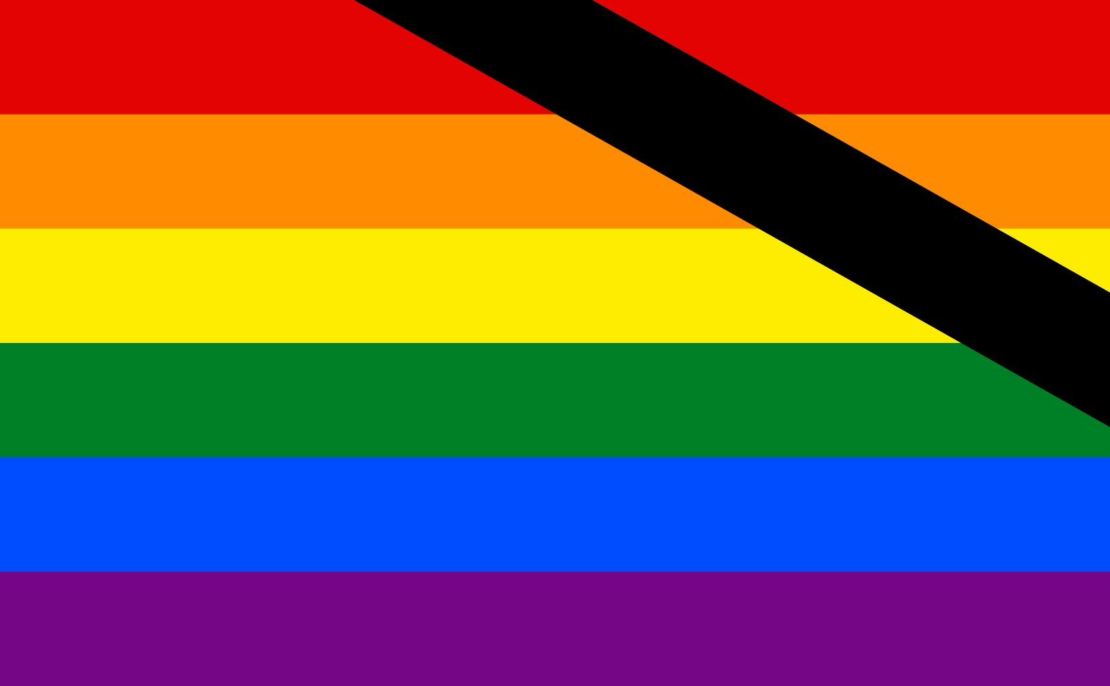 Drapeau Gay Large Memory format paysage de 1,35m² pour défilé et rassemblement