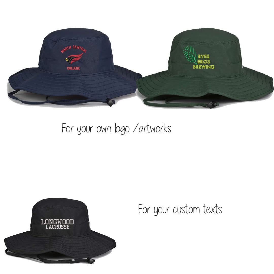 INK STITCH Unisex Custom Stitching Embroidery Booney Bucket Hats - Multi Colors (White)