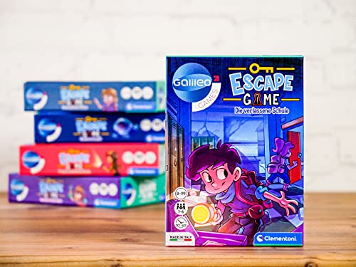 Clementoni 59228 Escape Game – Die verlassene Schule, Gesellschaftsspiel zum Knobeln & Rätseln, inkl. Hinweiskarten und Requisiten, ideal als Geschenk, Familienspiel ab 8 Jahren, 11.2 x 15.6 x 3.2 – Bild 6