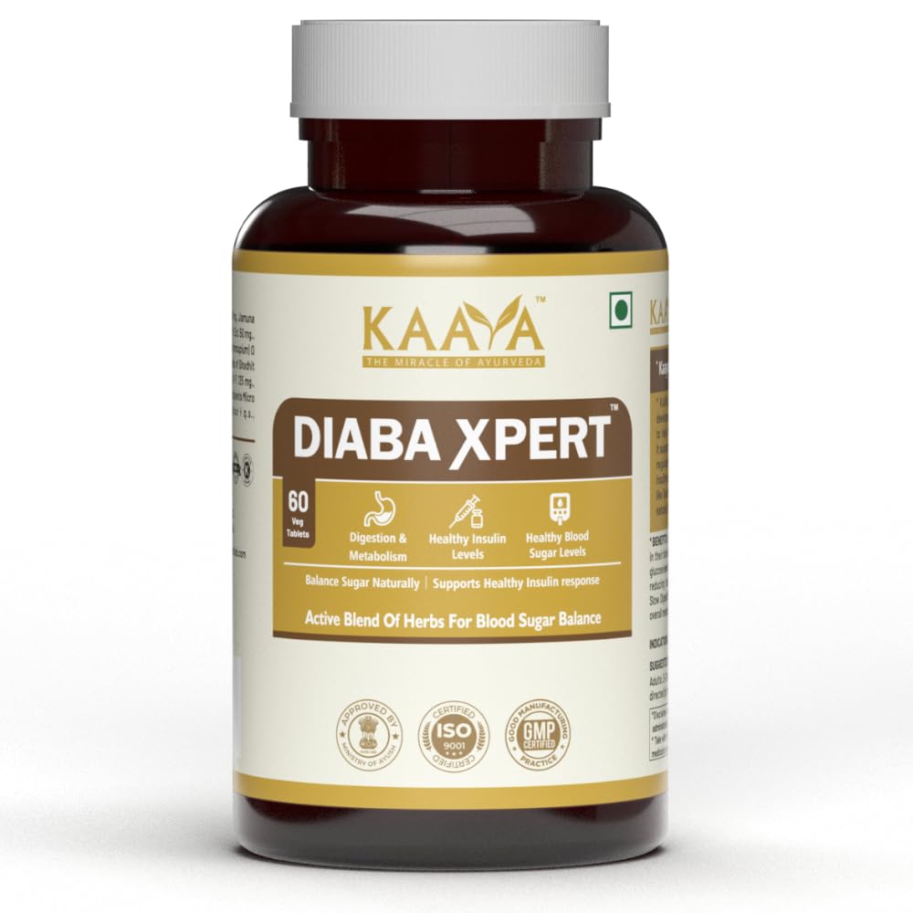 KAAYA AYURVEDA Diaba Xpert Ayurvedic Medicine Control Diabetes & Blood Sugar Levels | Ministry of Ayush Approved | 100% Herbal Formula | 60 Capsules (1 Month Pack)-picture-23