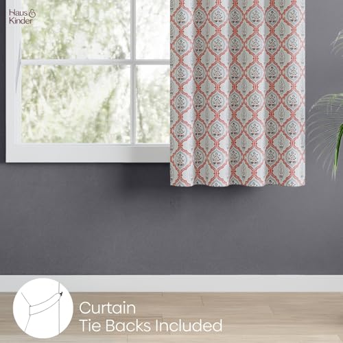 Image of haus & kinder Digital Printed Cotton Window Curtain 5 Feet Long Pack of 1 Window Curtain, 5 Feet Curtain for Window (Heritage Medallion, Multi 130x152 CM)