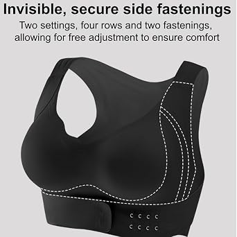 MEIION Mirana Posture Corrector Bra - Wide Back Support, Front Closure Cross - Back