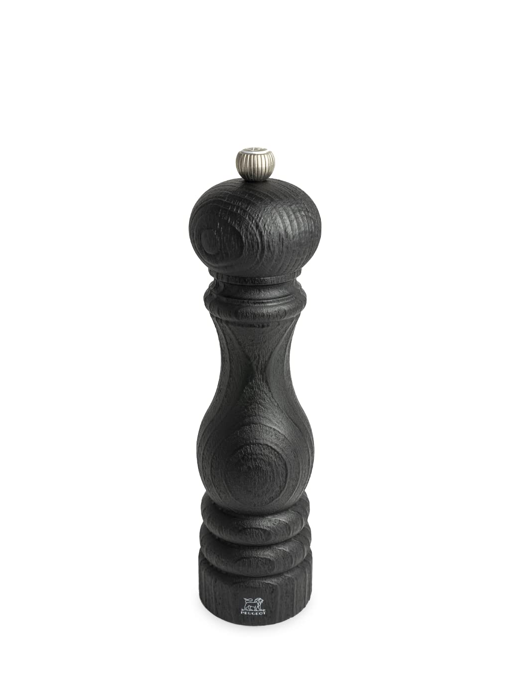 PEUGEOT - Paris Nature Black tuz değirmeni 22 cm + tuz - klasik öğütme derecesi ayarı - PEFC damgalı geri dönüştürülmüş ahşaptan - siyah