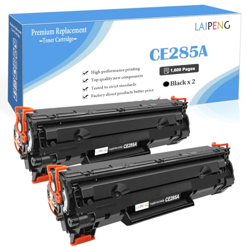 LAIPENG Compatible Cartucho de Tóner 85A CE285A hasta 1600 Páginas para HP LaserJet Pro P1102 P1102W M1132 M1132MFP M1212 M1212NF M1214 M1214NFH M1217 M1217NFW Impresoras ( Negro x 2 )