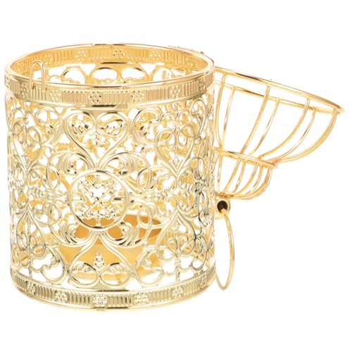 IMIKEYA Bougeoir Vintage en Métal en Forme De Cage À Oiseaux Photophore pour Décoration De Bureau De Mariage Artisanat en Fer Pièce Maîtresse Élégante