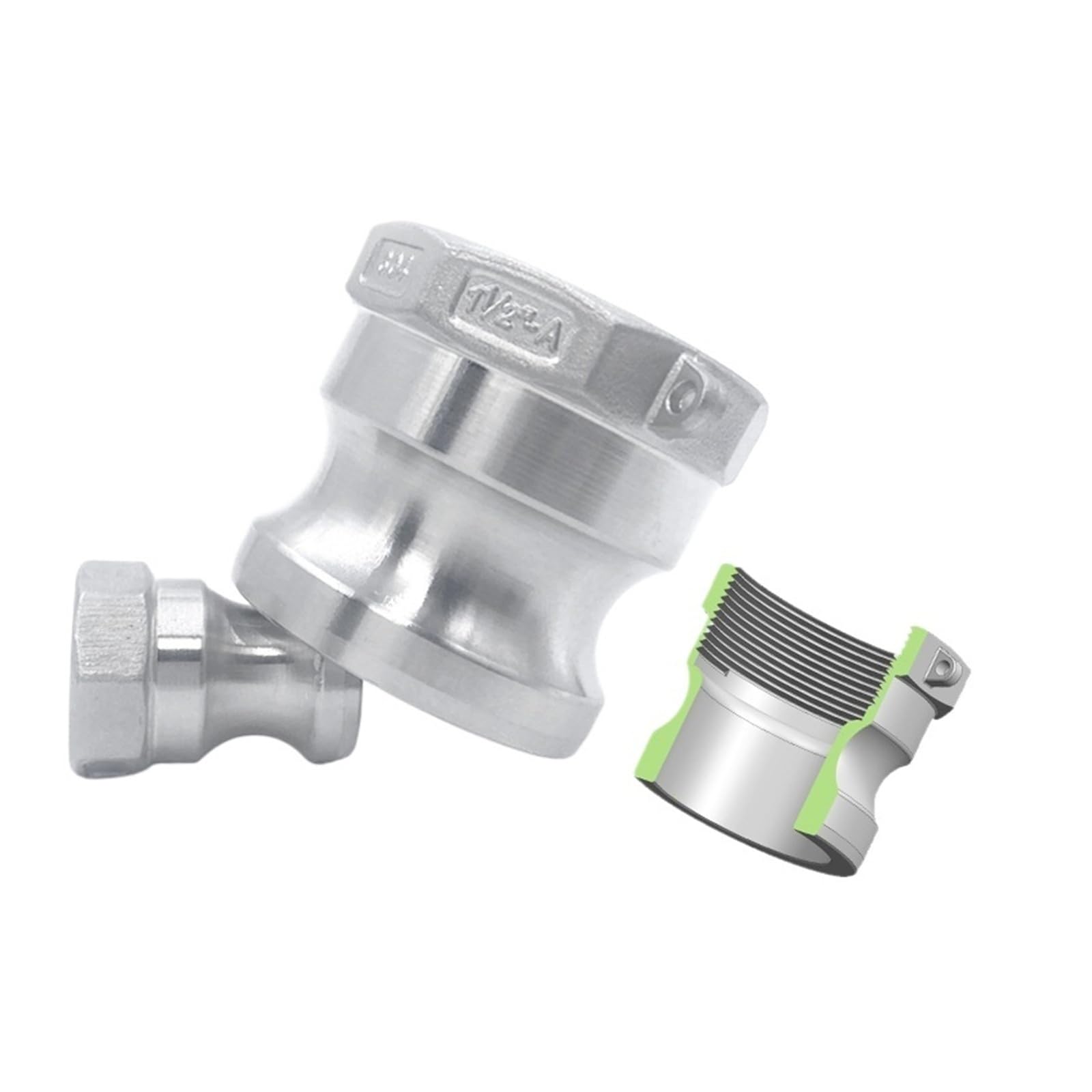 Adaptador hidráulico de acoplamiento Camlock tipo A DN80 de 3 pulgadas for tubería industrial de conexión rápida