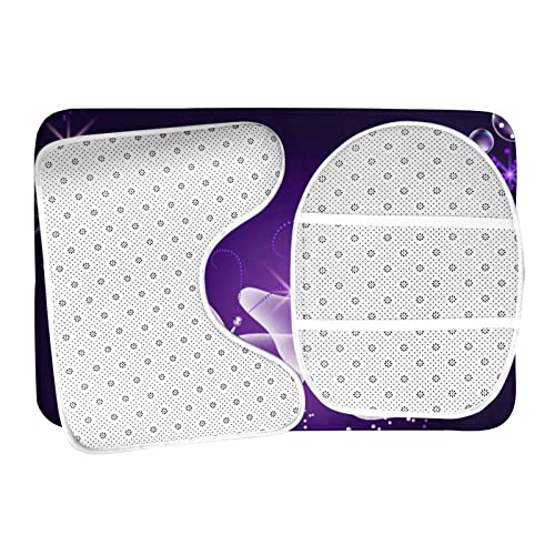 DIRYKILP Badematte + Konturmatte + Toilettendeckelbezug, lila Schmetterling 3 Stück Badematte Set, mit rutschfester Klebeunterseite – Bild 7