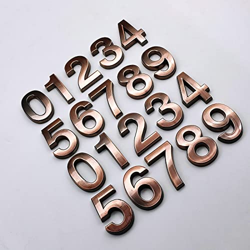 Fanxus 2 Inch Mailbox Numbers, Self Adhesive Door Number Stickers For Home Room, Address Sign Decoration Project. (2 Inch-20 Pcs, Bronze) #TOP6