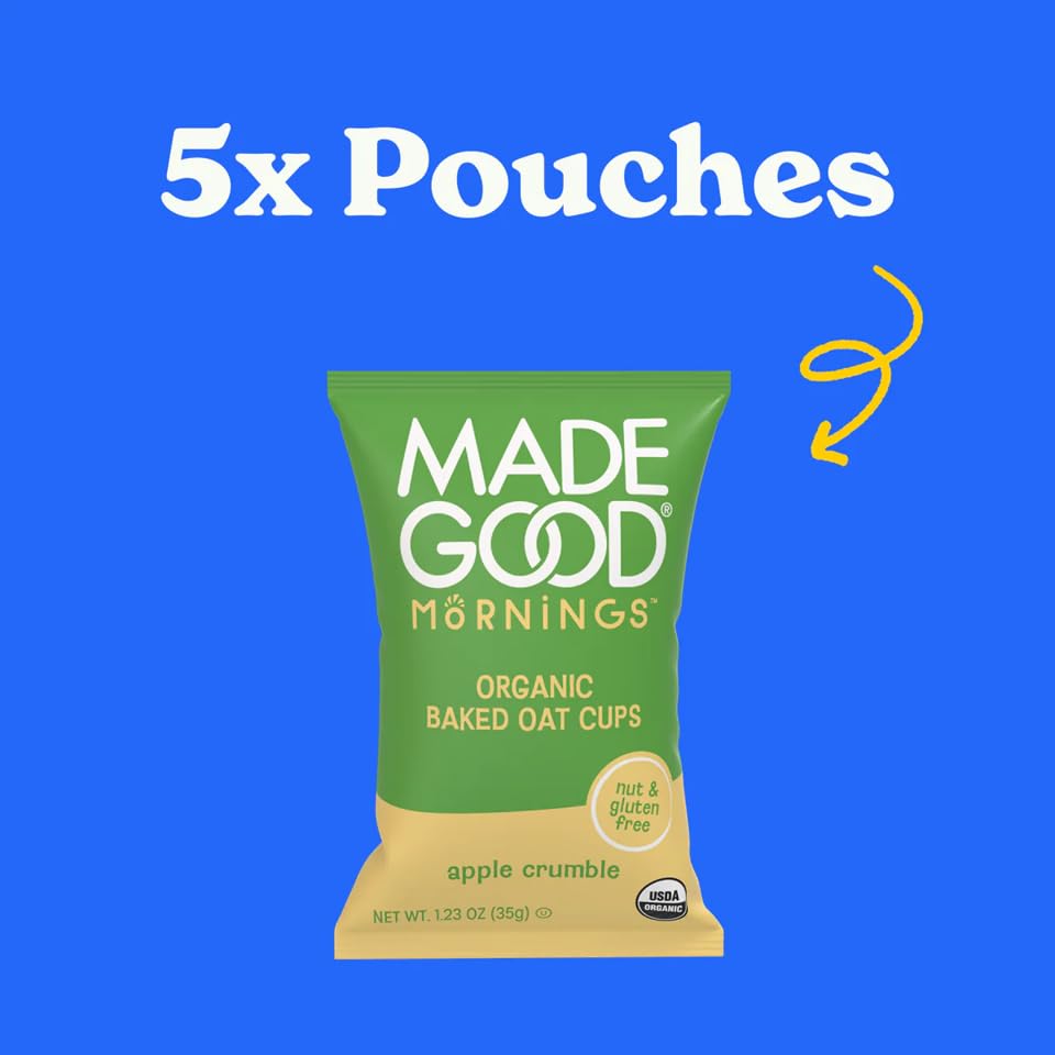 MADEGOOD Organic Apple Crumble Oat Cups 5ct, 1.23 OZ image 4