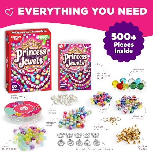 Image of EINSTEIN BOX Jewellery Making Kit | Toys & Games for Girls 7-14 Years with Beads & Charms | DIY Art & Craft & Bracelet Kit | Gift for Girls Age 8-12 |