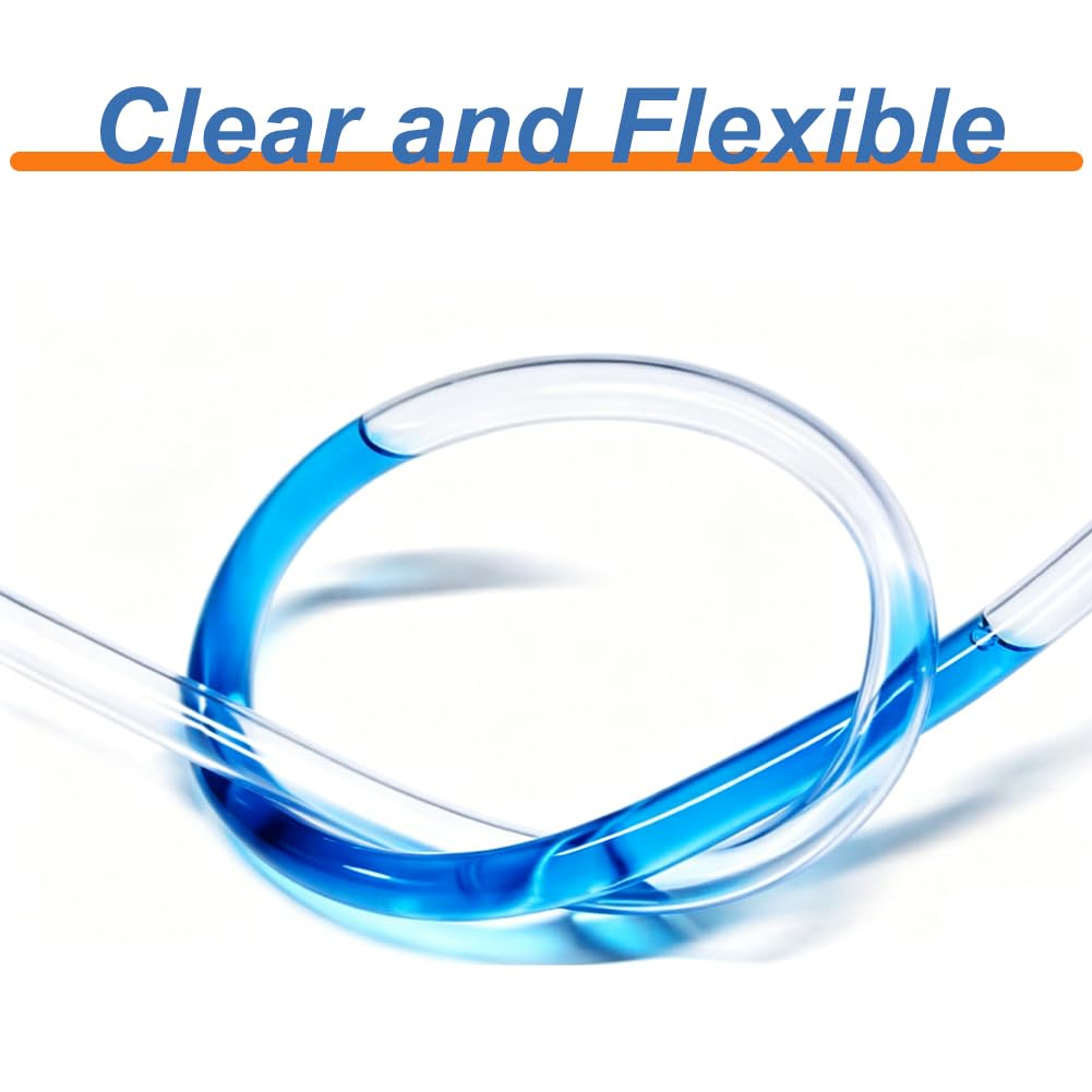 Tuyau flexible en silicone de 12 m, diamètre intérieur : 8 mm, diamètre intérieur : 8 mm, diamètre intérieur : 8 mm, transparent, pour transfert de pompe à eau, air, huile