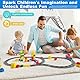 Bausteine Zug Schienen Set, 34 Stück Spielzeug Eisenbahnschienen, Bestehend aus Cross Track/Gerade/Kurven Schienen, Railway Rails Kinderspielzeug, Kompatibel mit dem Marktführer ab 2 Jahren
