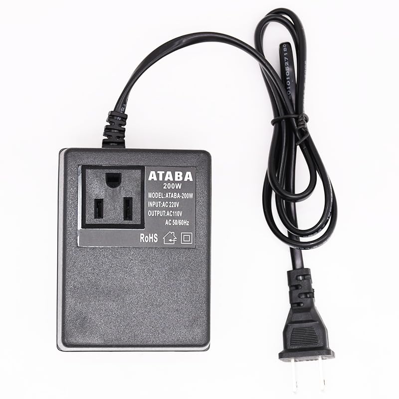 電圧変換器, 220Vから110V, 200W, 海外旅行用電圧コンバーター, 小型軽量