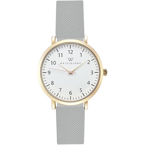 Wristology 19 Styles Mini Numbers Watch Silicone Band - Interchangeable Rubber Strap - Easy to Read Petite Small Size Analog Nurse Watch with Second Hand for Women, Men, Nurses, Teachers,
