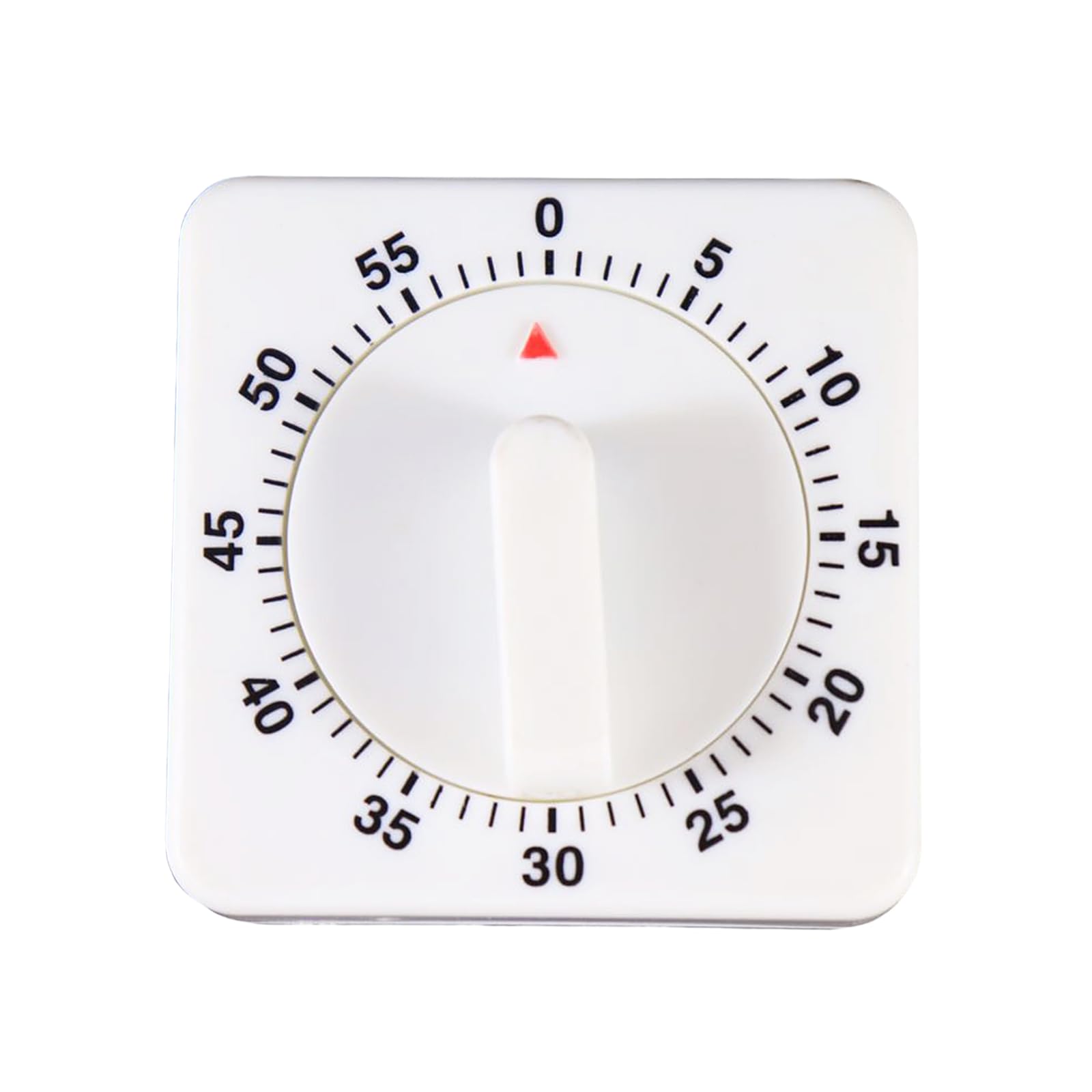 ChenYu99 60 Minute Wind Up Mechanical Kitchen Timer, Square White Countdown Alarm Timer, No Battery Required Egg Timer for Cooking, Baking, Boiling, Classroom Teaching