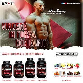 Proteine in Polvere Whey 850 g Gusto Vaniglia Nocciola| 31 g per Shaker Proteine | Whey Protein Concentrate e Isolate | BCAA + L-Glutammina + Taurina | Integratore per Massa Muscolare |Con 11 Vitamine