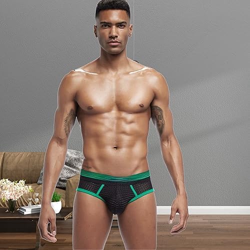 Men's Underwear Briefs Mens Sexy Underwear Breathable Mesh Briefs Soft Bulge Pouch Underwear