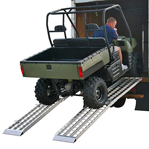 Rage Powersports Big Boy II Aluminum Motorcycle, ATV, UTV, Lawn & Garden Loading Ramp by Black Widow