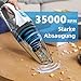 Anktel Handstaubsauger mit Ladestation& LED Beleuchtung -PowerClean 2400- Handstaubsauger Akku Kabellos Nass&Trocken Handsauger mit Waschbar HEPA-Filter Beutellos per Auto, Haus
